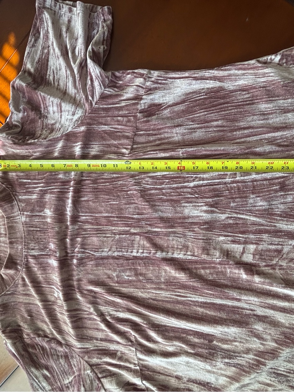Women's Anthropologie Plum Tie-Dye Velvet Top 3X - Picture 7 of 11